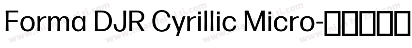 Forma DJR Cyrillic Micro字体转换